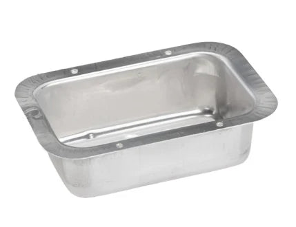 Aluminum rectangular drop outlet 4” x 5” used for gutter to downspout drainage transition