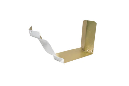 6 inch K-Style aluminum gutter bay strip miter white – corner seam reinforcement (20-piece box)