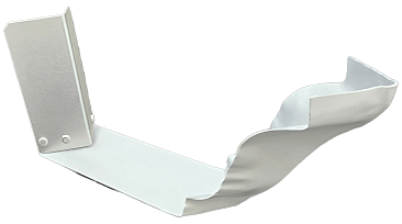 6” K-Style Aluminum Gutter Strip Miter Corner Connector White